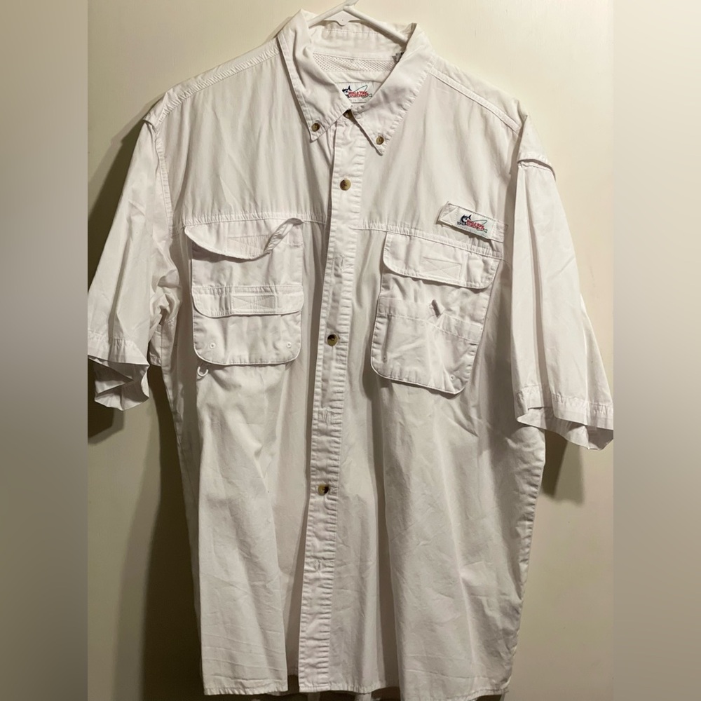 Worldwide sportsman, short sleeve button-down fishing shirt